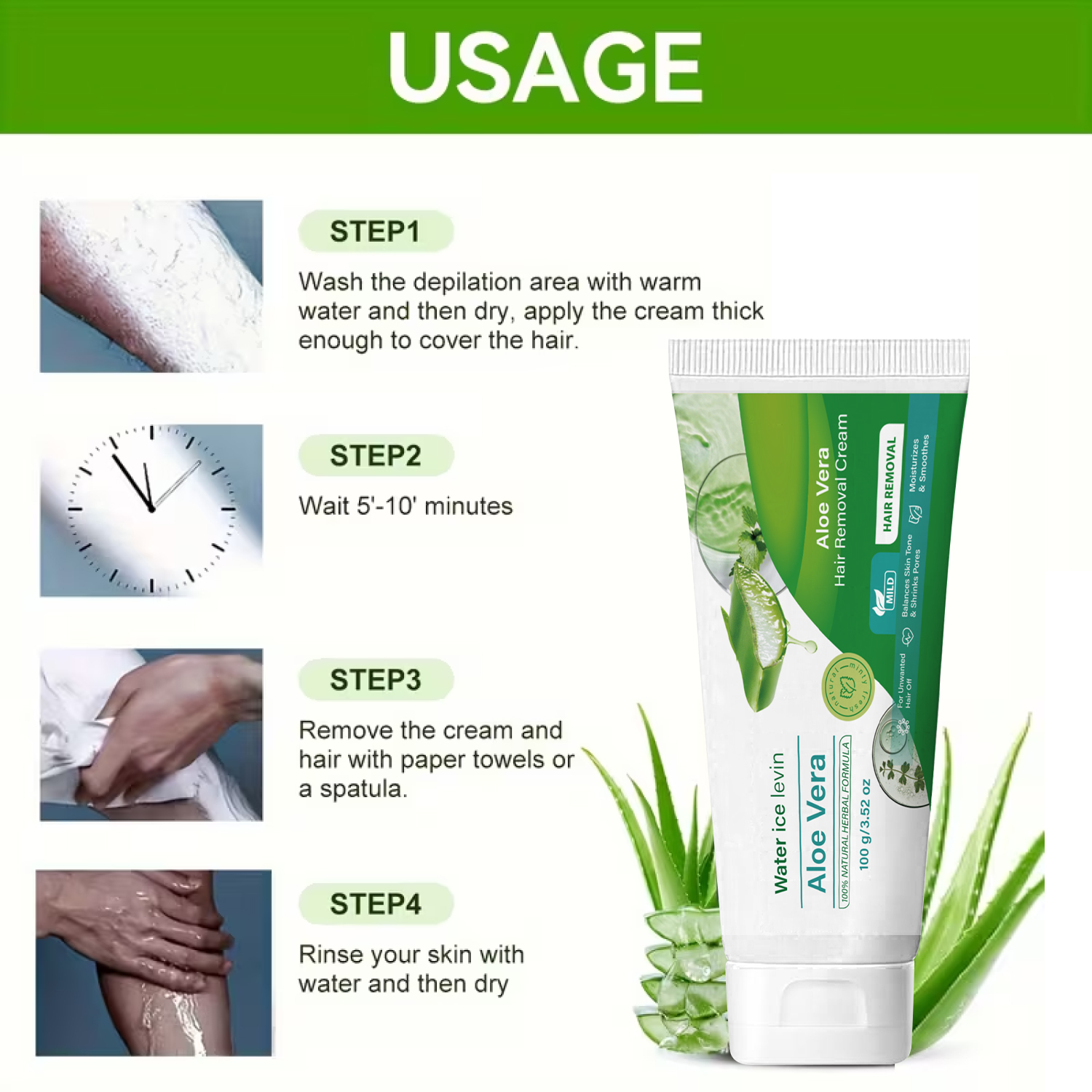 Aloe Vera Hair Removal Cream f - Hair Care China recensione e prezzo