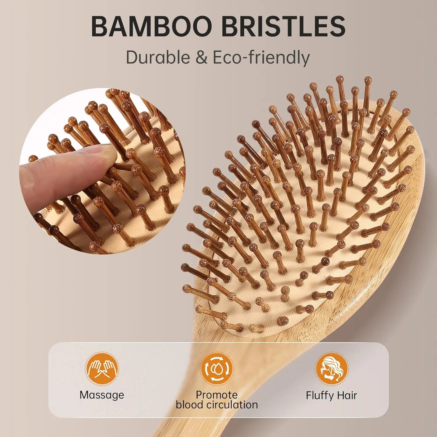 Natural Bamboo Paddle Air Cush - Bamboo Hair Brush recensione e prezzo