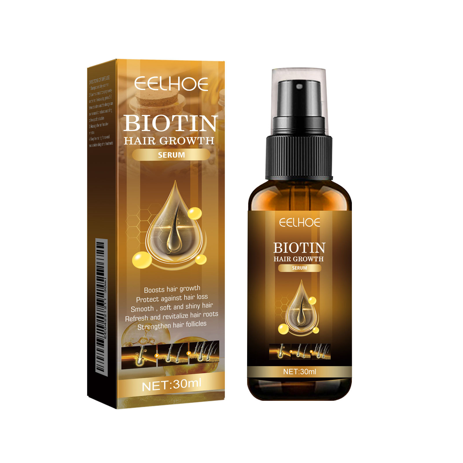 EELHOE Biotin Hair Growth Seru - Hair Care Natural Products recensione e prezzo