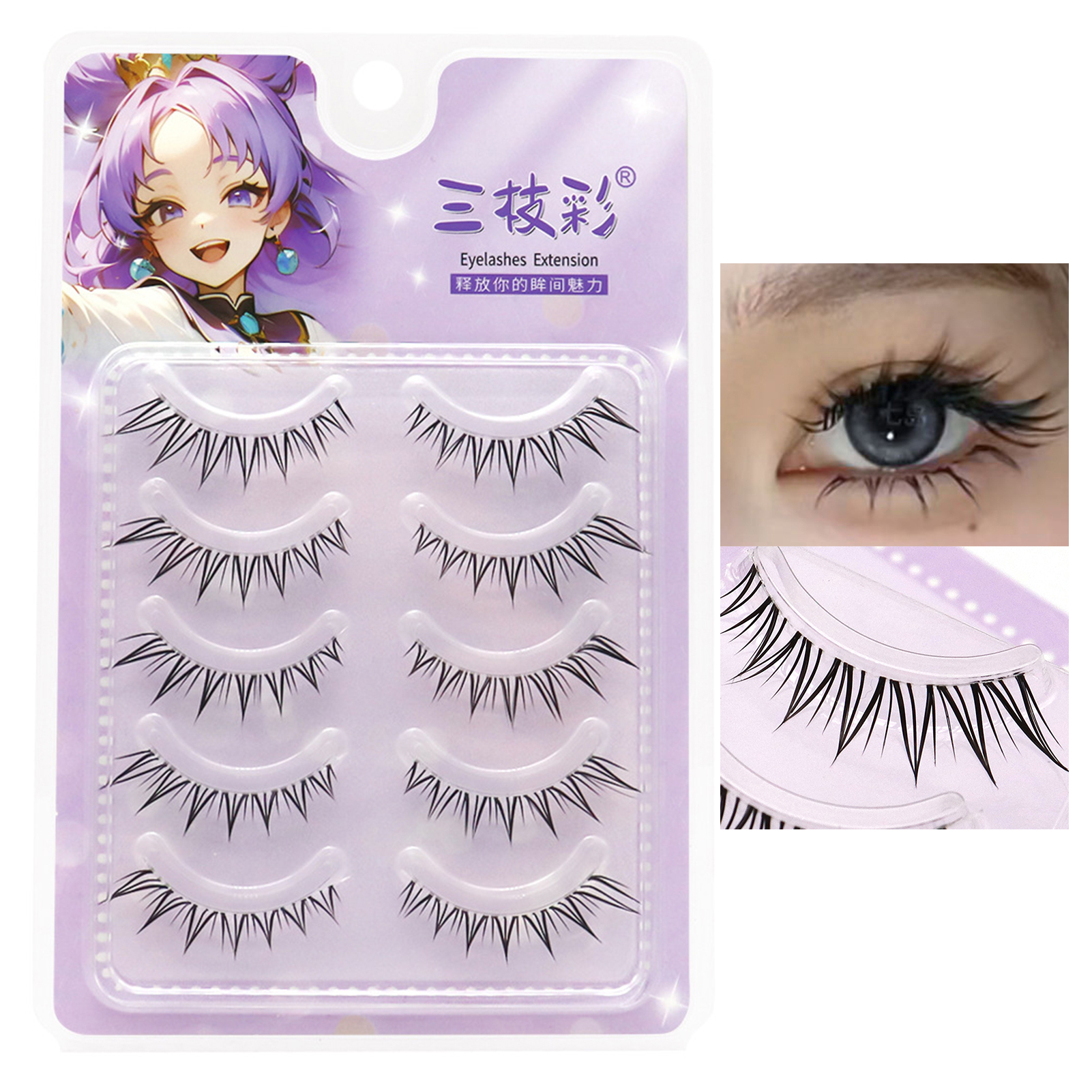 5pair Foxes False Eyelashes Fu - Hair Care Korean recensione e prezzo