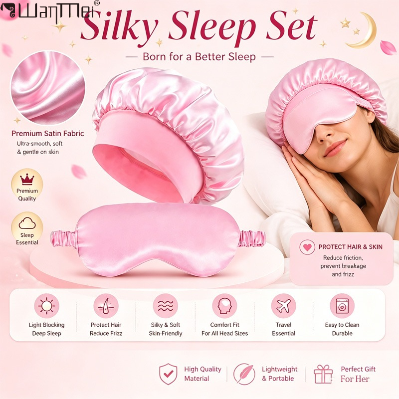  Satin Bonnet Sleep Eye Mask  - Hair Care Hair Mask recensione e prezzo