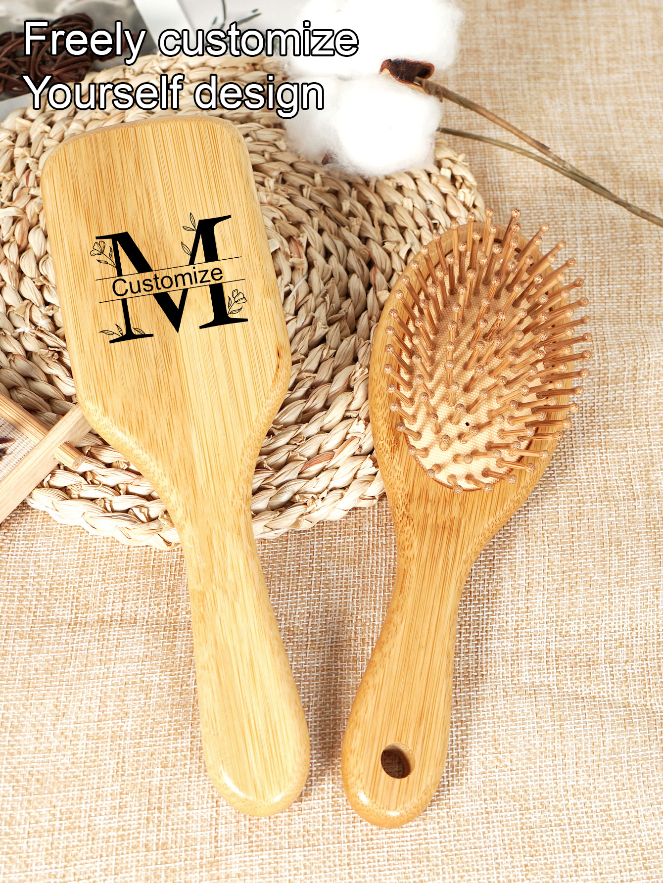 1pc Personalised Custom Bamboo - Bamboo Hair Brush recensione e prezzo