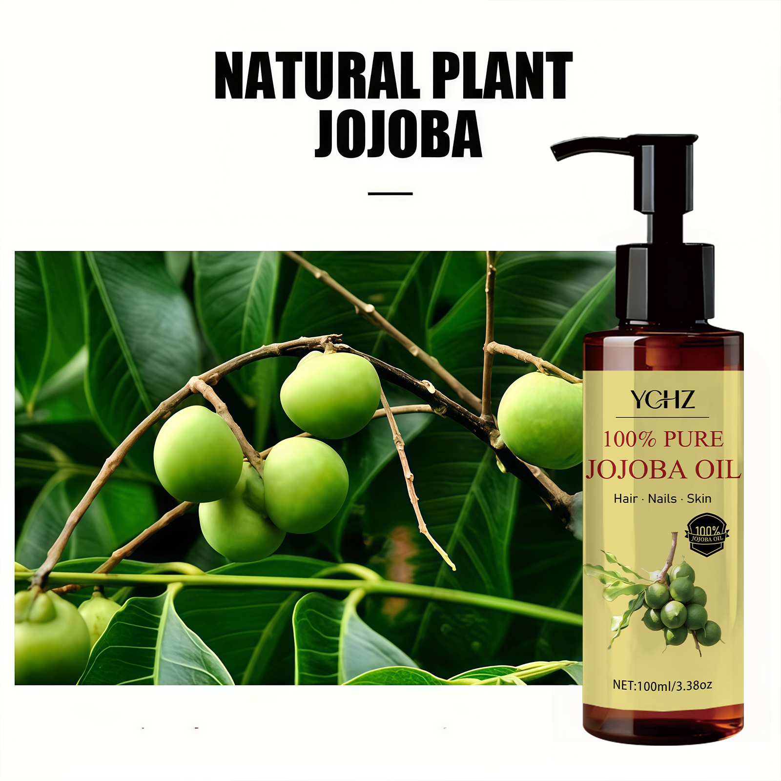 Jojoba Oil—Pure Natural Skin C - Hair Care Natural Products recensione e prezzo
