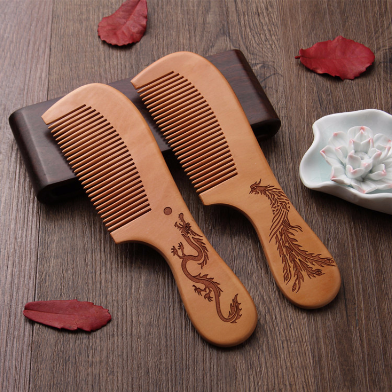 Natural Peach Wood Hair Comb C - Bamboo Hair Brush recensione e prezzo