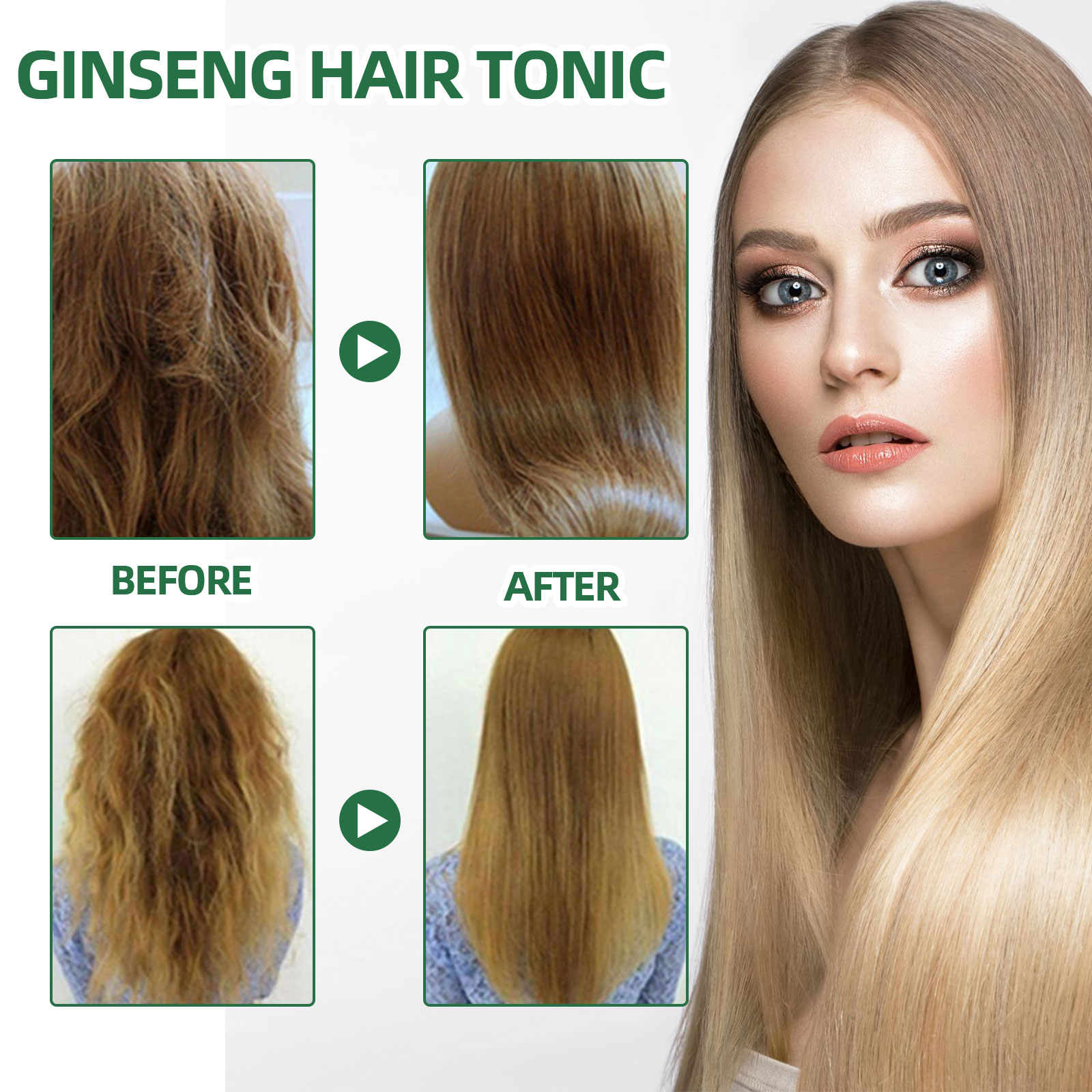 Natural Herbal Ginseng Hair Ca - Hair Care Natural Products recensione e prezzo