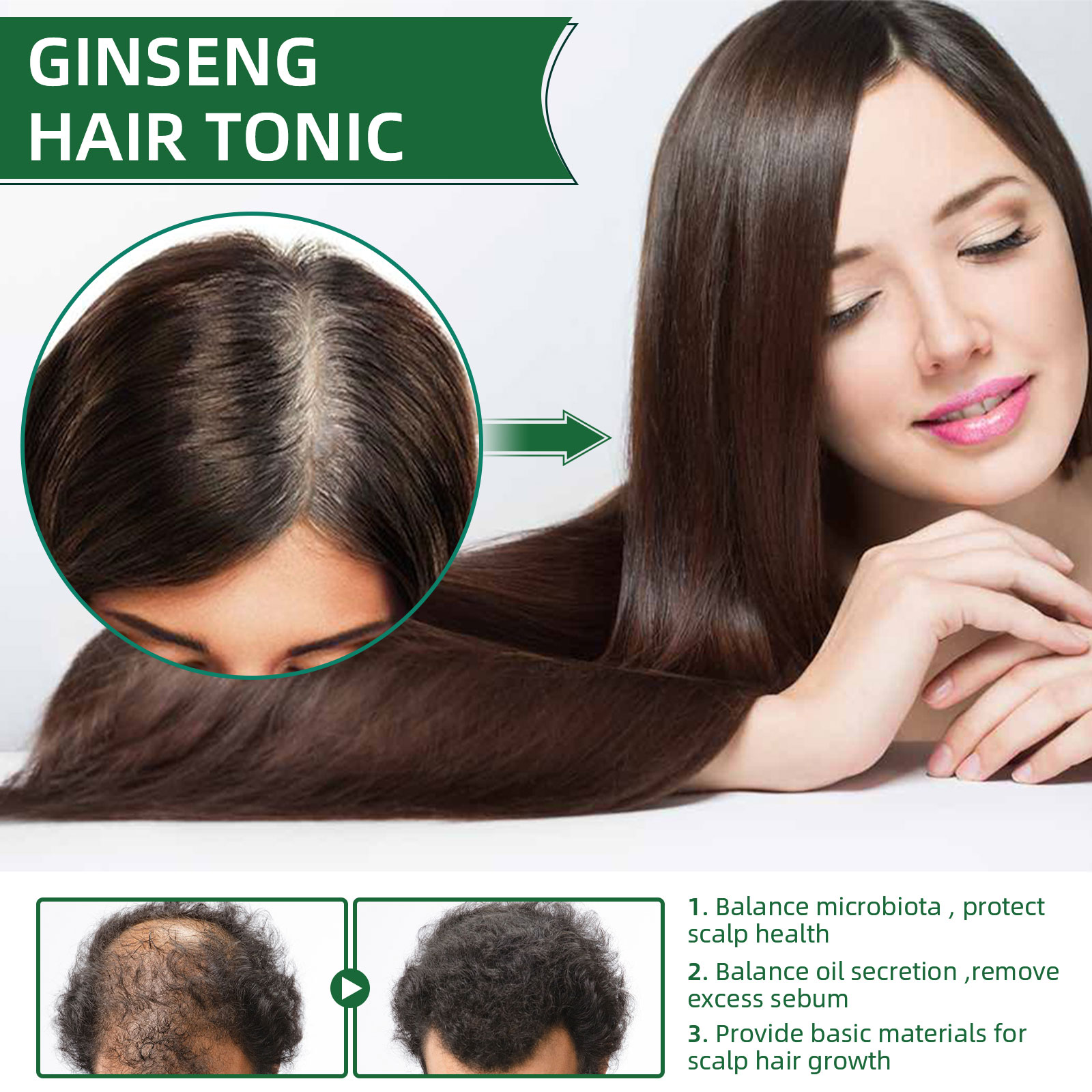 Natural Herbal Ginseng Hair Ca - Hair Care Natural Products recensione e prezzo