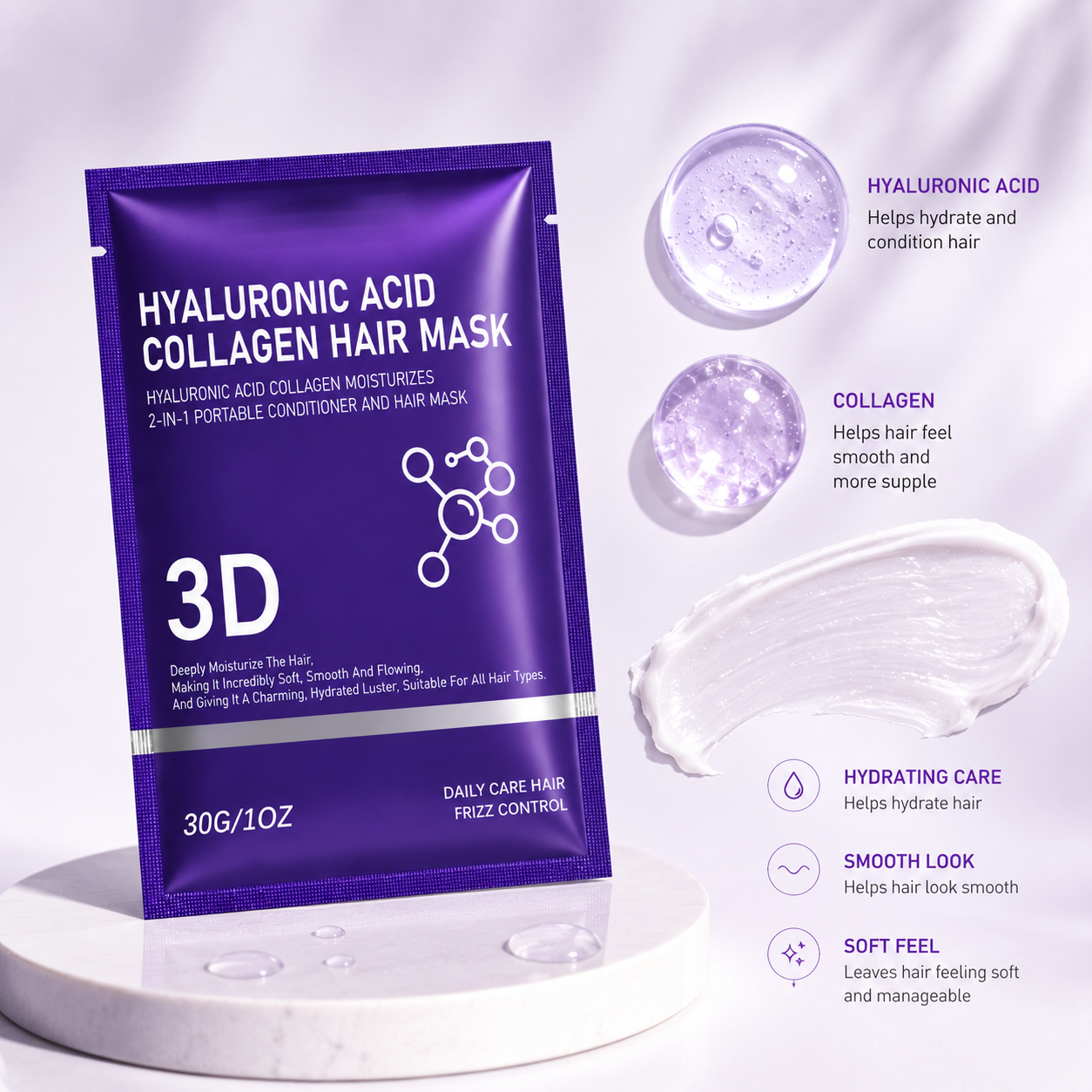 2/3/5 pack Hyaluronic Acid Hai - Hair Care Hair Mask recensione e prezzo