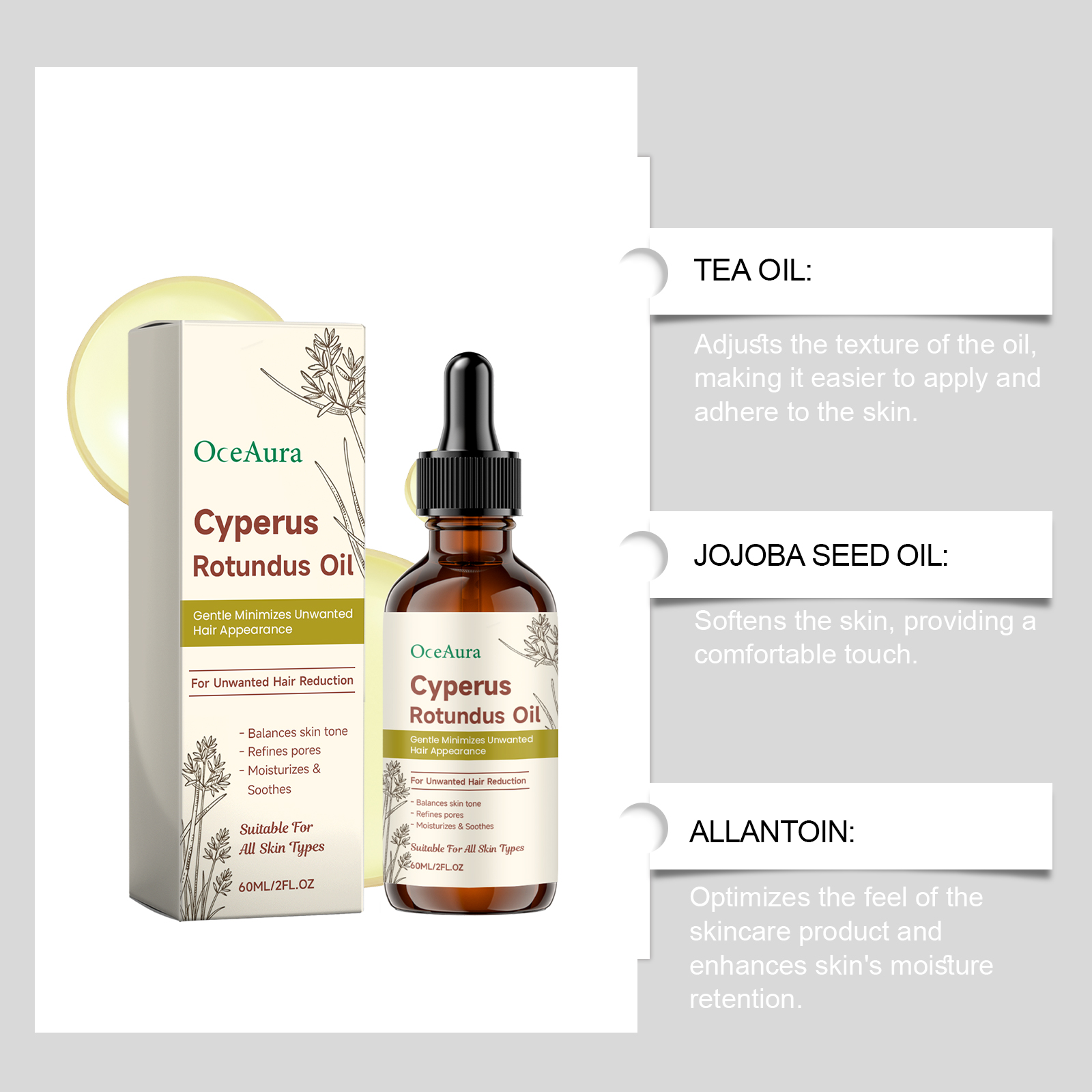 Cyperus Rotundus Hair Removal  - Hair Care Essence Oil recensione e prezzo