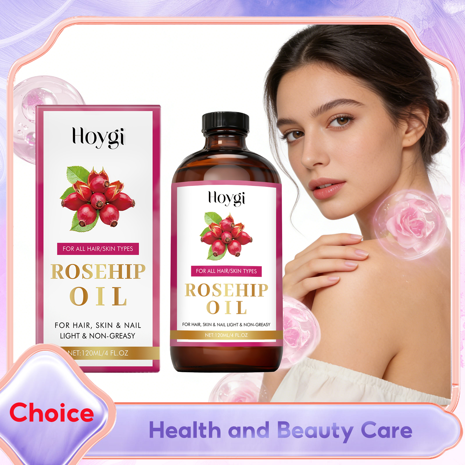 Natural Rosehip Seed Essential - Hair Care Essence Oil recensione e prezzo