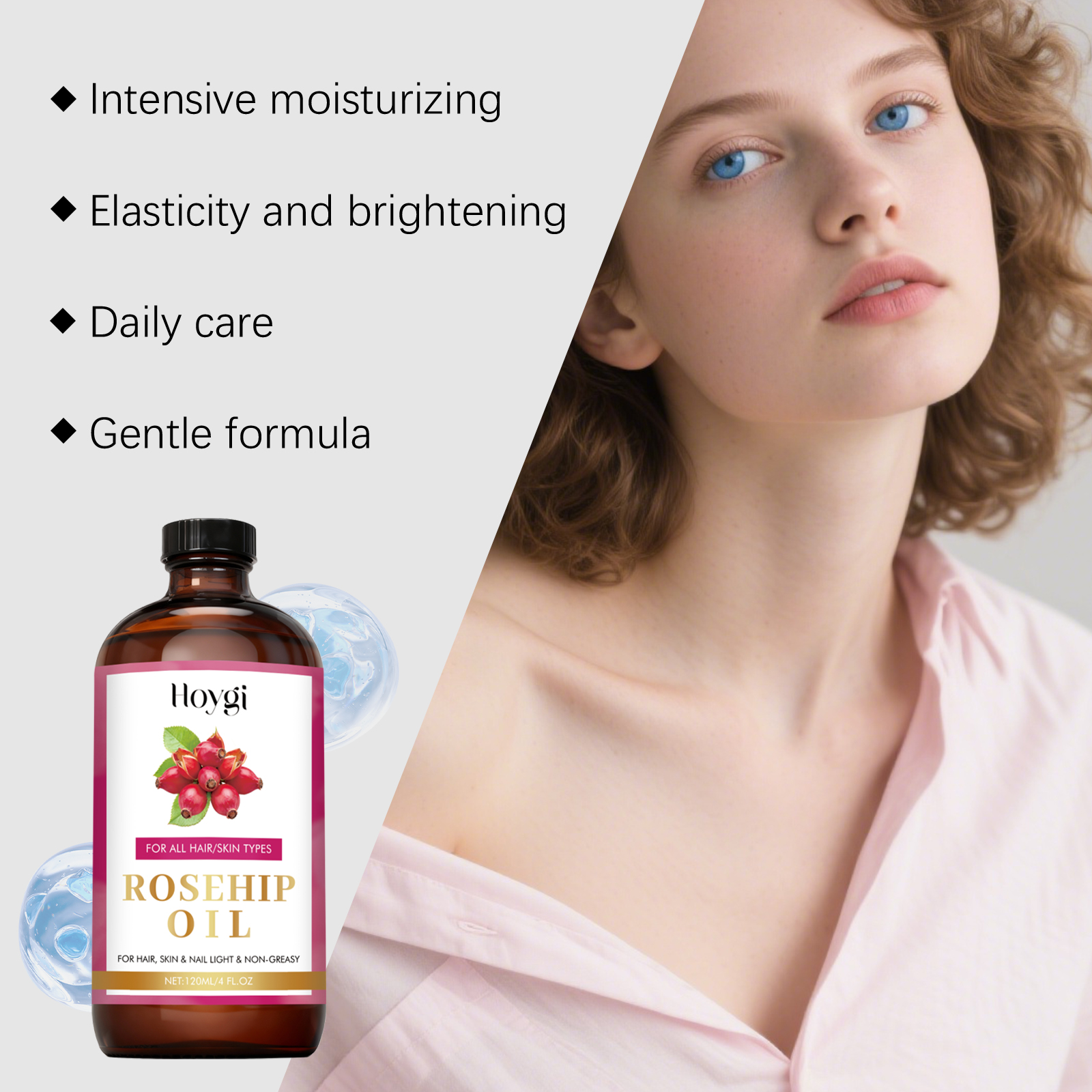 Natural Rosehip Seed Essential - Hair Care Essence Oil recensione e prezzo