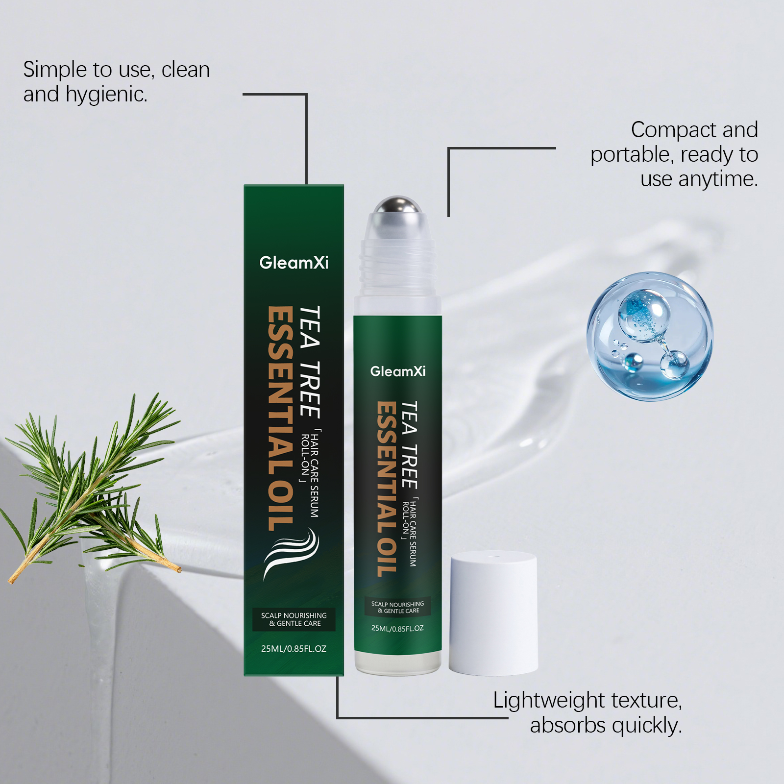 Tea Tree Hair Growth Roller Es - Split End Repair Serum recensione e prezzo