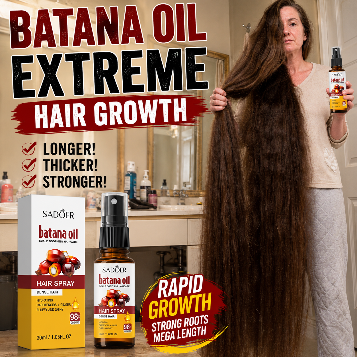 Hair Growth Spray Batana Anti  - Hair Care For Hair Fall recensione e prezzo