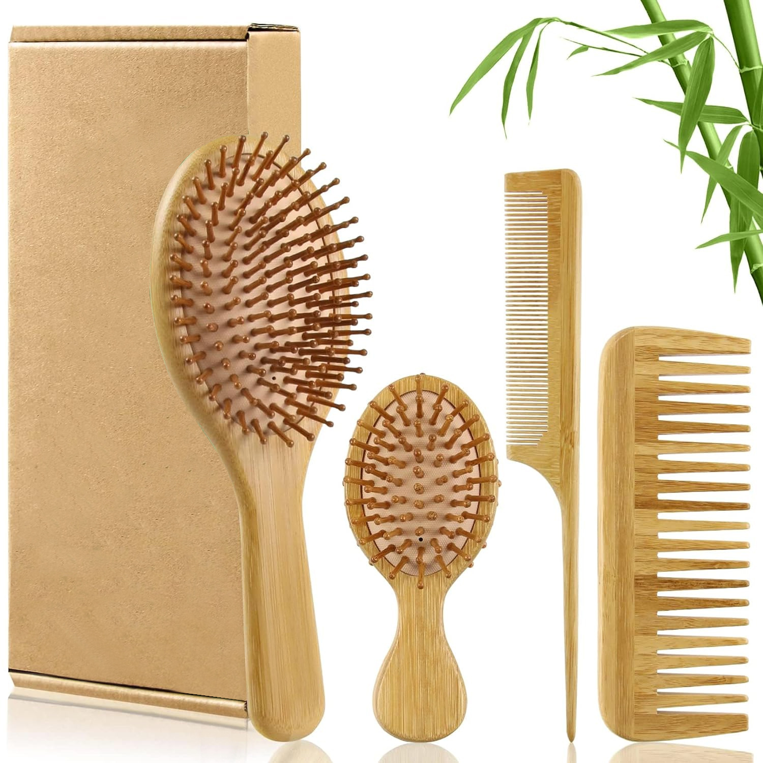 Bamboo Hair Brush Comb Set for - Bamboo Hair Brush recensione e prezzo
