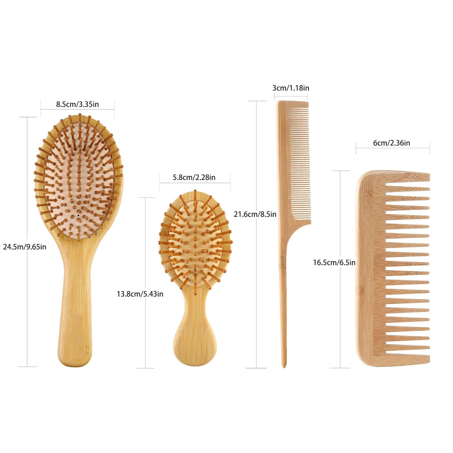 Bamboo Hair Brush Comb Set for - Bamboo Hair Brush recensione e prezzo
